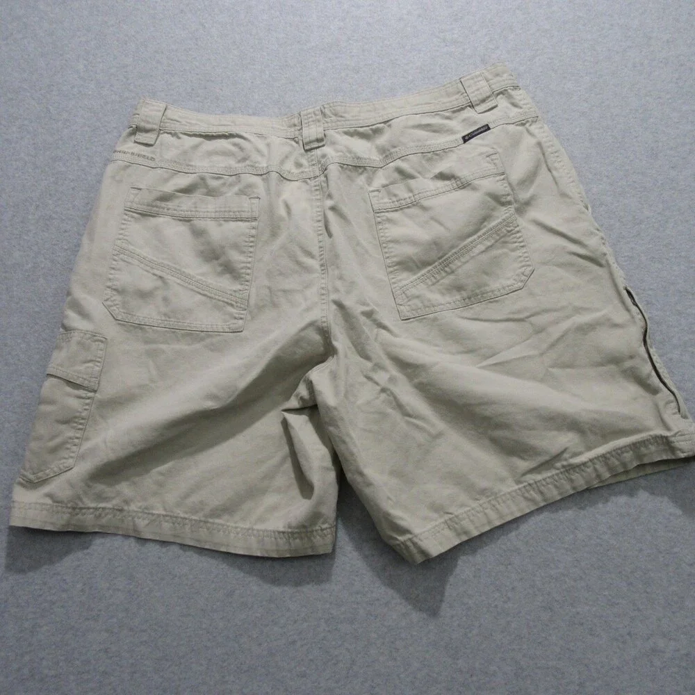Columbia Mens Cargo Shorts 40 x‎ 9 Khaki Stretch Cotton Pocket Pockets Usa